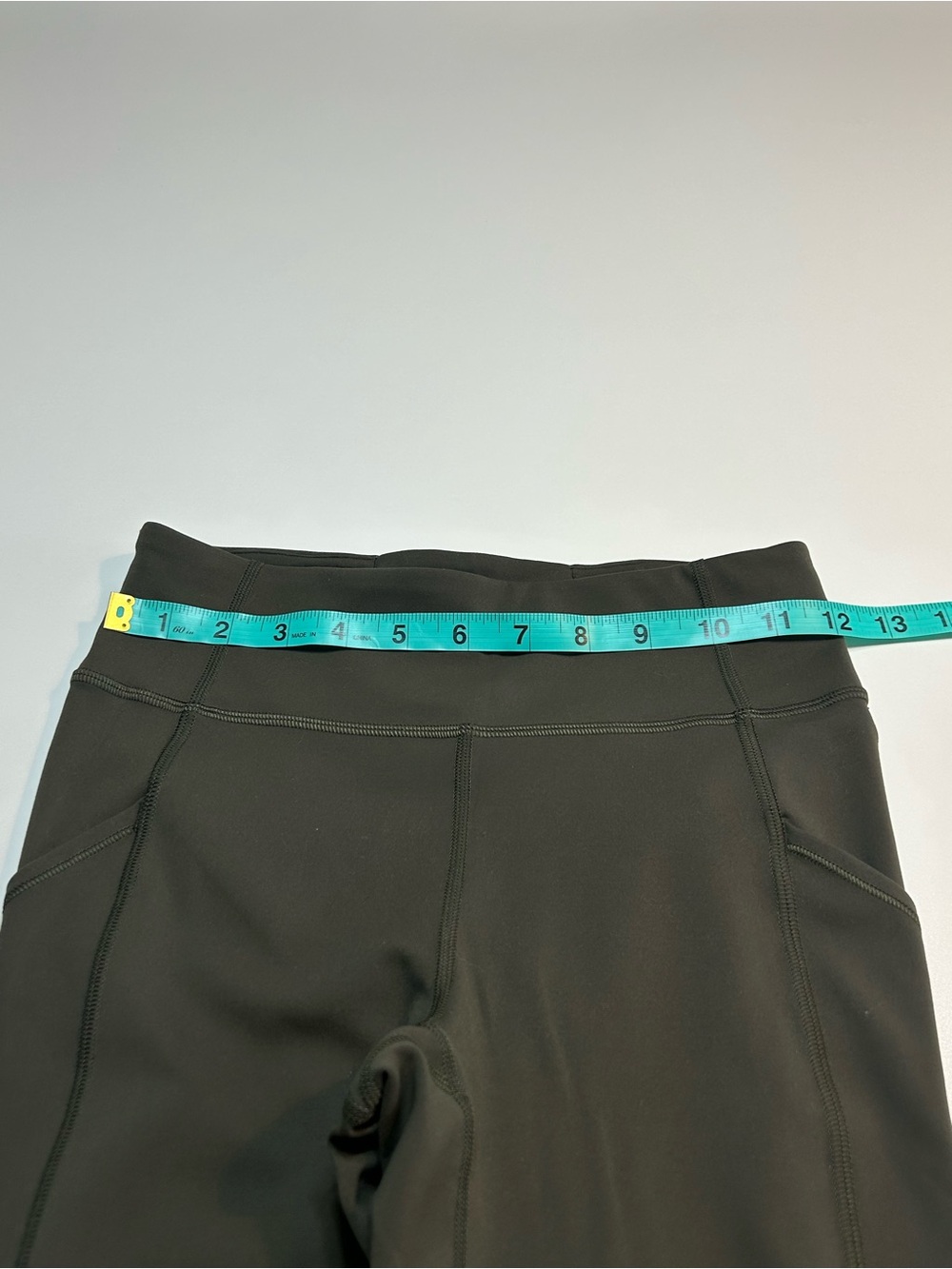 Lululemon Fast and Free High-Rise Tights Pockets Dark Olive Green Pant - Picture 3 of 7